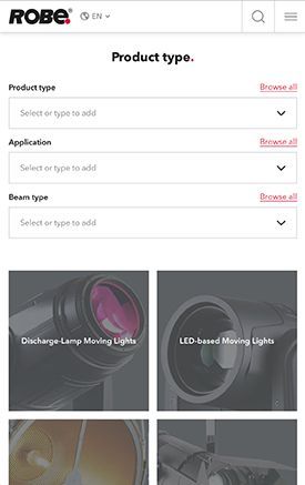 ROBE lighting new web 1