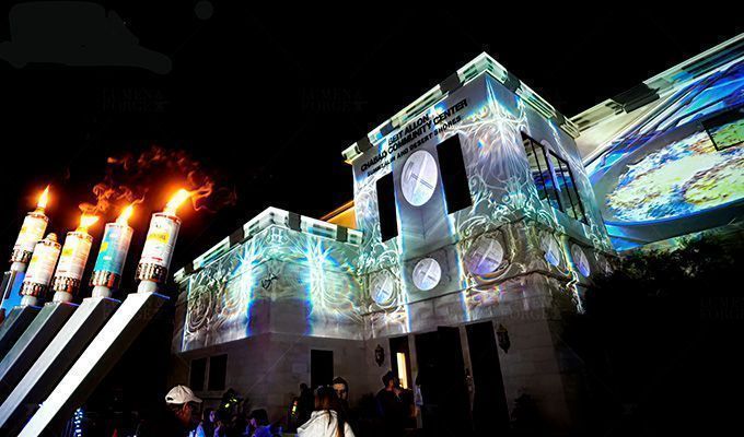 Lumen Forge synagogue projection 1