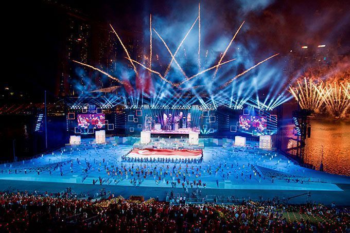 MA Lighting National Day Singapur 1