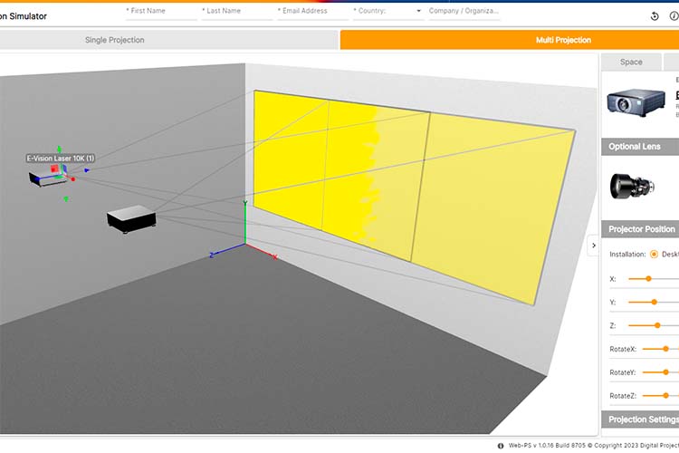 DP Projection Simulator 3 HI