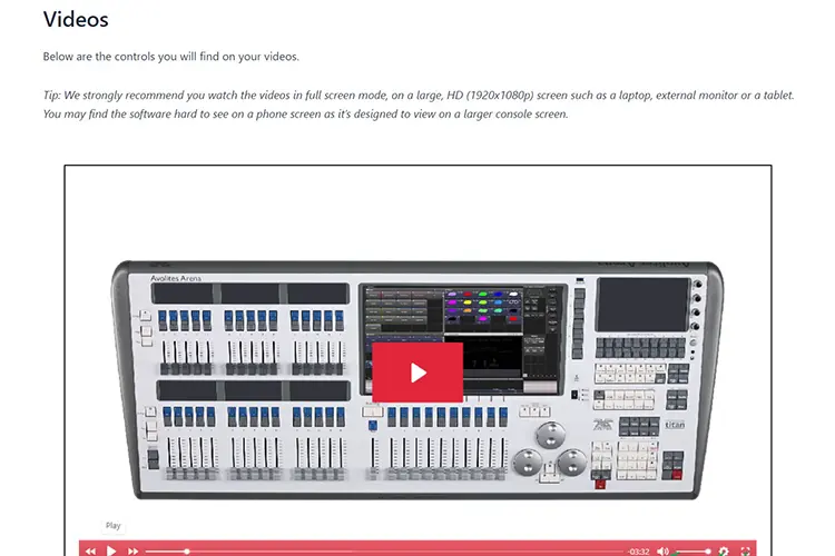 Avolites aprendizaje 3 HI