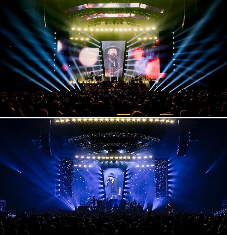 Zac Brown, iluminación, LED, Okulus Ltd, blinder, show